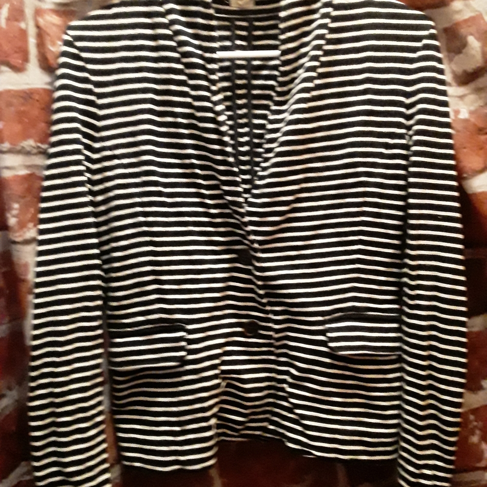 J. Crew blazer navy blue with white lines. Size Small